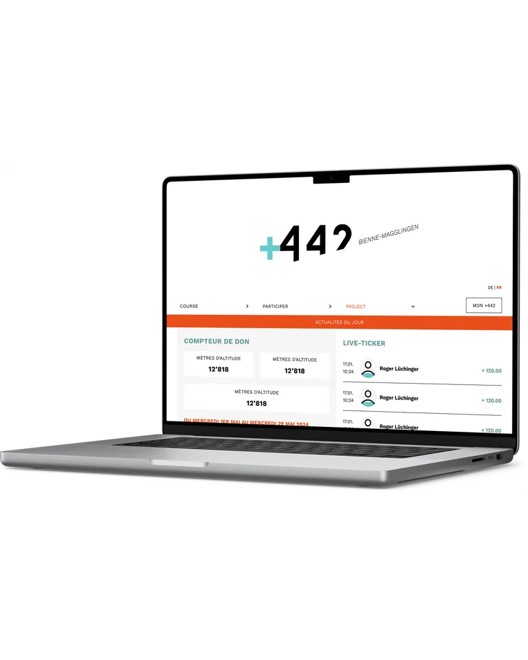 Live Ticker der +442 Website