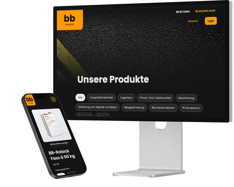 Produktübersicht und Produktdetailseite im BB Bitumen Online-Shop Produktübersicht und Produktdetailseite im BB Bitumen Online-Shop
