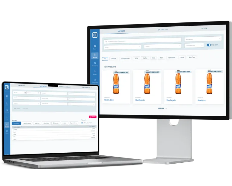 Artikel und Sales-Data Übersicht der DigitalDrink Webapplikation Artikel und Sales-Data Übersicht der DigitalDrink Webapplikation