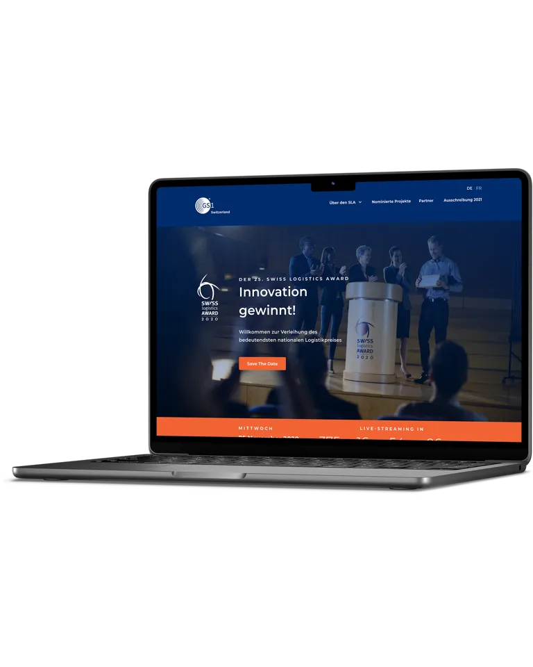 Startseite der GS1 Switzerland Website und Webapplikation Startseite der GS1 Switzerland Website und Webapplikation