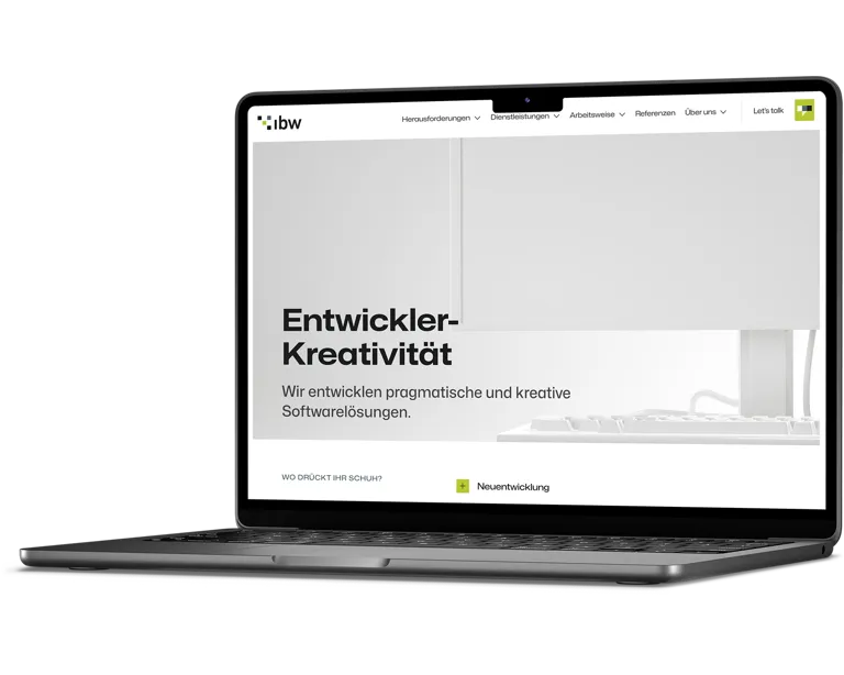 Startseite der IBW Website