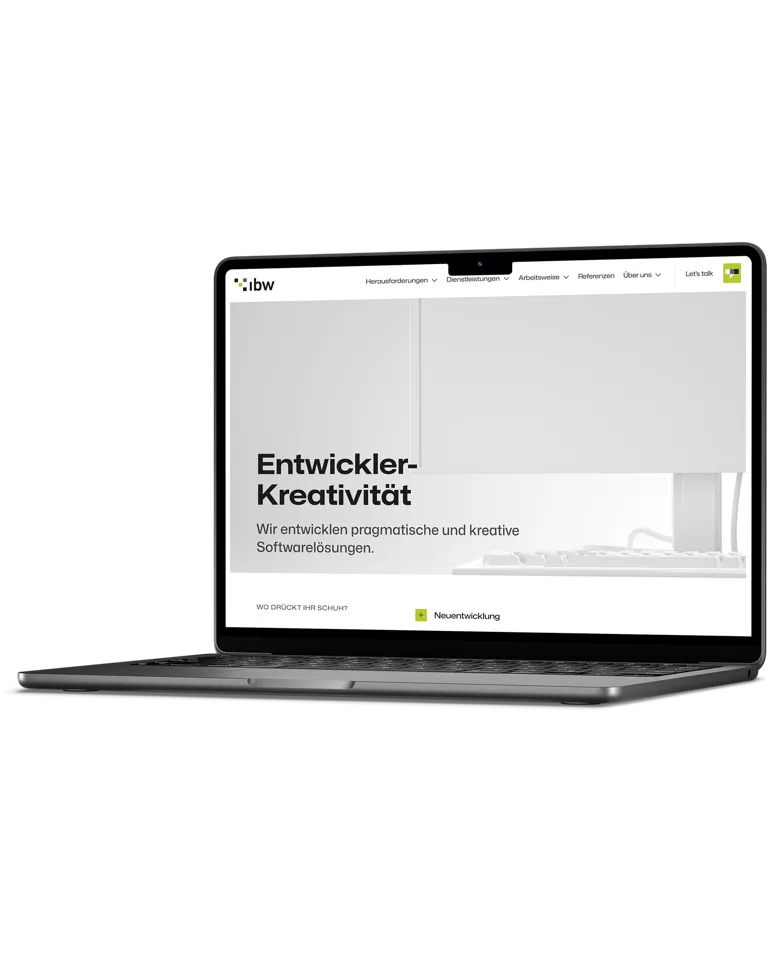 Startseite der IBW Website