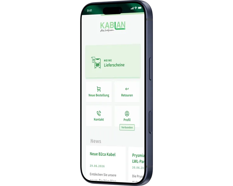 Dashboard der Kablan Mobile App