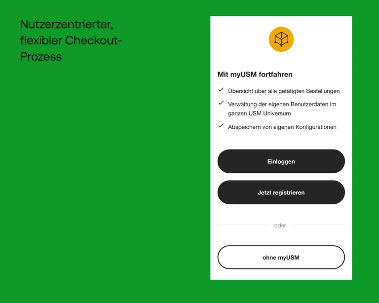 Nutzerzentrierter Checkout Prozess im USM Online Shop Nutzerzentrierter Checkout Prozess im USM Online Shop