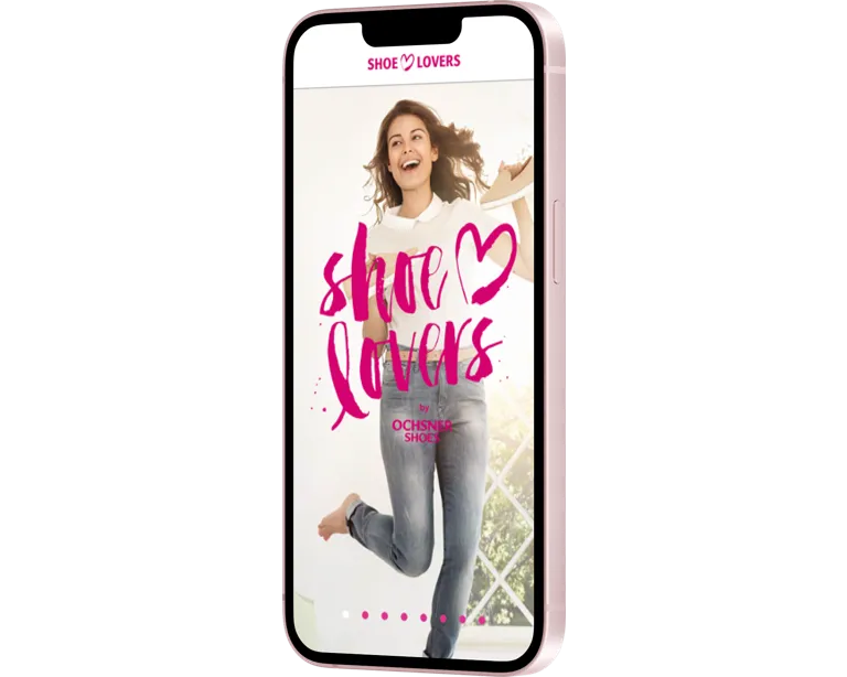 Splashansicht der Shoe Lovers Ochsner Shoes Mobile App