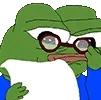 Froschfigur mit Brille liest konzentriert ein Blatt Papier. Froschfigur mit Brille hält ein Blatt Papier und schaut konzentriert darauf.
